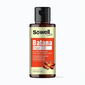 Sowell Beauty Batana Oil Fo Hai Gowth 100% Pue Batana Oil Fom Honduas - D. Sebi 추천 100ml, 1개