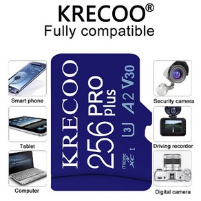 KRECOO® Mico SD 카드 모바일 카메라 디지털 카메라 micoSD 메모리 카드는 Micosdxc to Sd 어댑터가 있는 대부분의 장치 메모리 카드에 맞습니다, 4, 1개