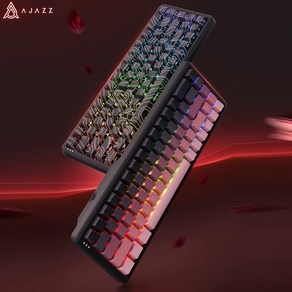 [cy] AJAZZ AK680 MAX 마그네틱축 게이밍 키보드 유선버전 RT조절0.01mm 전키핫스왑DIY 1600만색RGB 0.125ms 알루미늄보강판 66키배열 top구조, 유선1K-무광버전(블랙), hifi자토옐로우마그네틱축(40+-5gf)