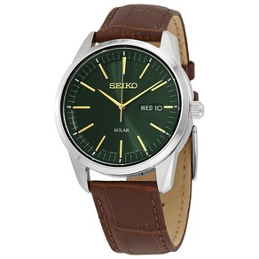 세이코 SEIKO SNE529 SNE529P1 솔라 태양광 가죽 남자 패션 손목 시계