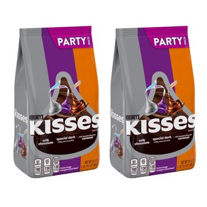 Heshey's 허쉬 키세스 초콜릿 파티팩(스페셜 다크 밀크 카라멜) 893g(31.5oz)x2 Kisses Chocolate Candy Assotment (Special, 1개, 893g