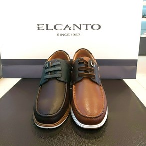 엘칸토 ELCANTO [초특가세일 65%] 소가죽 남성 발편한 기본 베이직 세미 캐쥬얼화 lcmc78413 브라운 베이지