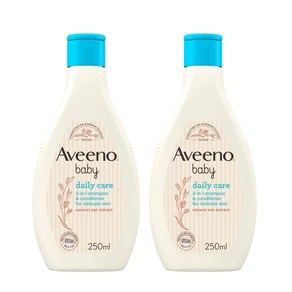 Aveeno 아비노 베이비 데일리 케어 2in1 샴푸 컨디셔너 250ml 2개