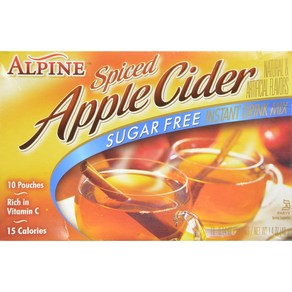 Alpine Spiced Apple Cide Suga Fee- 10 Count (Pack of 1) 알파인 스파이스드 애플 사이다 무설탕 - 10개입(1팩), 1개