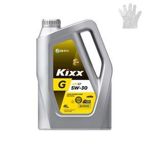 KIXX 킥스 G 5W30 SP 4리터 + 비닐장갑 1장, 1개, 4L