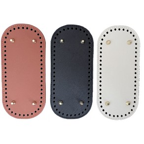 수지네작업실 소꼬발 가죽 가방바닥 재료 부자재 뜨개질 타원형, 브라운 10x22cm, 1개
