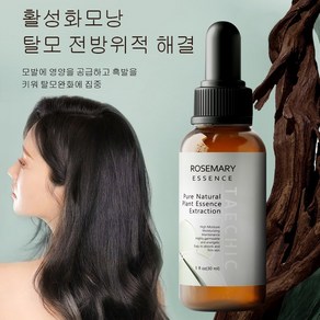 TAECHIC Rosemay Oil Fo hai Gowth 헤어 케어 오일 로즈마리 추출물 헤어 오일 모발 성장 촉진 탈모 개선 두피 컨디셔너 영양 공급, 1개, 30ml