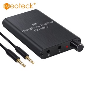 Neoteck 휴대용 16-300ohm hifi 이어폰 헤드폰 증폭기 2 단계 이득 스위치 전화 안드로이드 음악을위한 휴대용 aux 포트, 없음