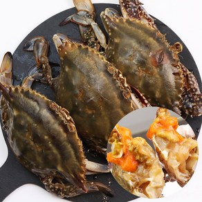 [오픈특가] 국내산 연평도 간장게장 3미 알배기 암꽃게 프리미엄 특대, 1통, 3kg