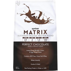 Syntax Nutition Matix 단백질 파우더 서방형 블렌드 퍼펙트 초콜릿 0.9kg2파운드 169963, 바나나 및 크림, 2 Pound (Pack of 1), 907g, 1개