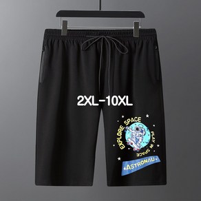 쥬엔리치 2XL~10XL 남자 빅사이즈 티셔츠 민소매 면 라운드 넥 캐쥬얼 남성 루즈핏 여름 티 반바지 상하세트