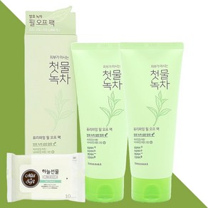 과일나라 첫물녹차 퓨리파잉 필 오프 팩 150ml 2개(+하늘선물 물티슈 10매), 2개, 1개입