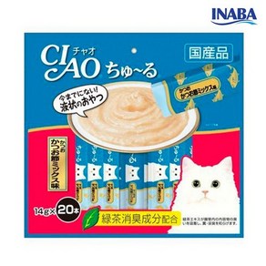 챠오 이나바 고양이 츄르 20P, 혼합맛(가다랑어/가츠오부시), 280g, 1개