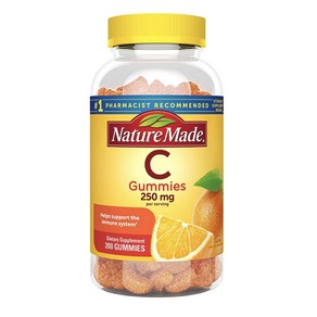 Natue Made Adult Gummies 200 CT Vitamin C Dietay Supplem Natue Made 성인용 구미 200CT 비타민 C 건강보조식품 오렌, 1개, 80정