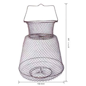 수달망 민물 붕어 살림망 바다살림망 스텐 낚시, 쇼트 와이어 토시 45 지름 72센티 길이, 45x72cm