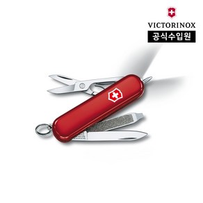 [빅토리녹스 공식] 맥가이버 캠핑 멀티툴 시그니처 라이트 스몰 포켓 스위스 아미 나이프 칼 레드 0.6226, 단품, 1개