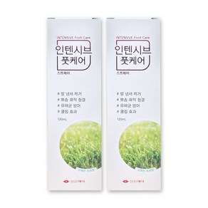 신신제약 인텐시브 풋케어 스프레이 120ml, 2개, 1개입