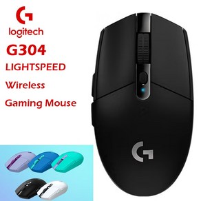 로지텍 G304 무선 게이밍 마우스 HERO 12K 센서 12 000 DPI 프로그래밍 가능 버튼 6 개 250 시간 배터리 수명 PC용 온보드 메모리, 없음, 없음, 4)Blue