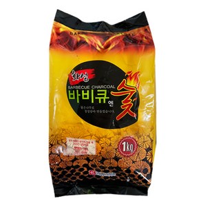 바베큐 엔 숯, 1kg, 1개