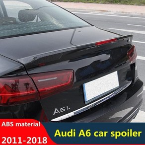 스포일러 아우디 a6 c7 2011-18 abs 소재 트렁크 립 윙 테일 스포일러 a6 전, 평범한 흰색