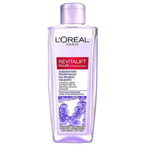 L'Oréal Paris 로레알 파리 플럼핑 히알루론산 미셀라 워터 안티에이징 페이셜 클렌저 퓨어 히알루론산으로 클렌징 메이크업 리무버 리바이탈리프트 필러 200ml