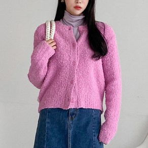 뜨개진 여성용 리디아 가디건