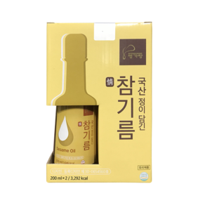 코스트코 명가랑 국내산 참기름 200ML 통참깨100%, 2개