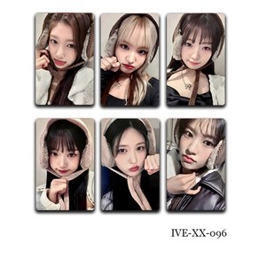 아이브 IVE Yujin Gaeul Wonyoung LIZ Rei Leeseo 굿즈 포카 6PCS 중복없음 E8480, IVE-XX-096