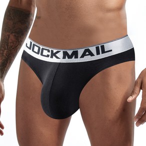 JOCKMAIL 클래식 섹시한 남성 팬티 코튼 원활한 통기성 남성 속옷 낮은 허리 게이 반바지 패션 스포츠 남성용 팬티