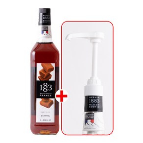 1883 카라멜 시럽 1000ml+1883 범용 시럽 펌프 화이트 세트