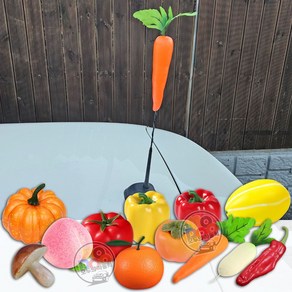 [굿-퀄] 차량용 야채 채소 과일 안테나볼, 당근