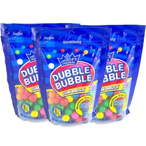 Dubble Bubble Gum Balls Machine Size Refills 7 Ounce Pack of 3 더블 풍선껌 공 기계 크기 리필 7온스 3개 팩