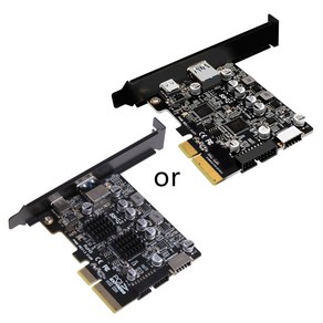 PCIe 3.0 ~ USB 3.2 Type-C 10Gbps USB-C 컨트롤러 PCI-E 유형 E 19P20P 어댑터