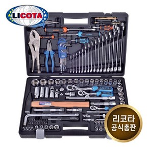 LICOTA 리코타 ALK-8022F 1/4 3/8 1/2인치 128pcs 소켓렌치세트 복스세트, 1개