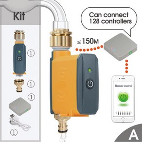 자동 급수 워터 지그비 와이파이 호환 정원 물 스마트 타이머 황동 퀵 조인트 휴대폰 원격 스프링클러 컨, 01 A