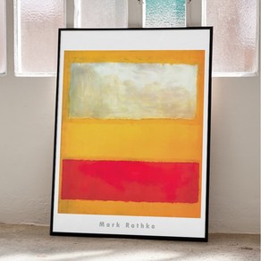 마크로스코 그림 액자 명화 인테리어 포스터 추상화 Mak Rothko 26, A4 사이즈(210x297mm), A4 포스터 + 블랙 액자 결합