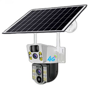 태양광 CCTV 실외 4MP 카메라 원격 무선 듀얼 유심 렌즈 LTE 태양열 4G, 1. 4G모델-3.6mm 4MP, 1개