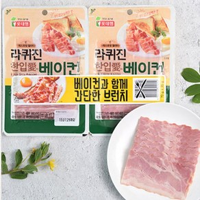 롯데 롯데햄 라퀴진 한입애 베이컨 70g+70g 브런치용 샌드위치용