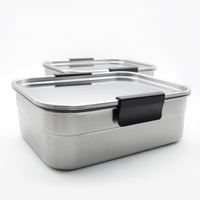 [1+1] 올스텐 직사각 국산 올품락 신개념 밀폐용기 포스코304J1, [1+1] 7호 2400ml, 1개