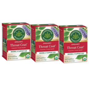 트레디셔날 메디시날스 Taditional Medicinals 트롯코트 Thoat Coat 차 16티백 x3, 2g, 16개입, 3개