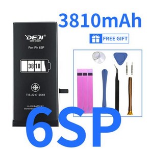 DEJI-아이폰 5se 배터리 x 6s 7 6 8Plus XS1112 충전식 배터리 도구 포함 실제 고용량 교체 0 사이클 IPhone 5se, [09] 3810mAh i6splus, 1개