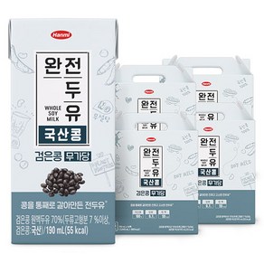 전두유 완전두유 검은콩 무가당, 190ml, 64개