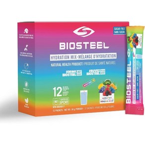 (캐나다 직송) 바이오 스틸 하이드레이션 믹스 레인보우 트위스트 맛 BioSteel Hydation Mix