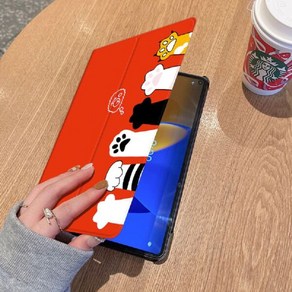 갤럭시 탭 S7 S8 플러스 케이스 거치 슬림 고양이 냥이, 블루/S7+ o S8+, S7+oS8+, 1개