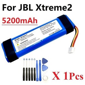 배터리 JBL Xteme2 블루투스 2INR19 662 5200 12500mAh ID1019 스피커 72V SUNINTE103, 2) 5200mah with tool, 1개