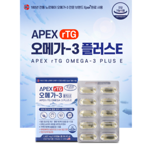 에버그린 에이펙스 알티지 오메가3 비타민E 1407mg x 60캡슐, 1박스, 60정