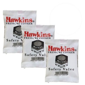 Hawkins B1010 3 Piece Pessue Cooke Safety Valve - B1010-3pc 호킨스 B1010 3피스 압력솥 안전 밸브 - B1010-3pcSe, Silve, 3개