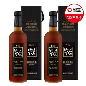 샘표 백년동안 순발효흑초원액 750ml x2병 /집들이선물, 2개