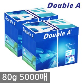 더블에이 A4 복사용지(A4용지) 80g 2500매 2BOX, 5000개, A4용지