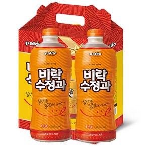 비락 수정과2병 상자포장 선물용 음료세트 대용량, 2개, 1.5L